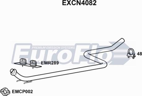 EuroFlo EXCN4082 - Труба выхлопного газа autosila-amz.com