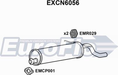 EuroFlo EXCN6056 - Глушитель выхлопных газов, конечный autosila-amz.com