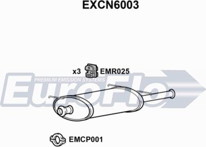 EuroFlo EXCN6003 - Глушитель выхлопных газов, конечный autosila-amz.com