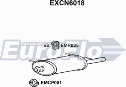 EuroFlo EXCN6018 - Глушитель выхлопных газов, конечный autosila-amz.com