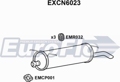 EuroFlo EXCN6023 - Глушитель выхлопных газов, конечный autosila-amz.com
