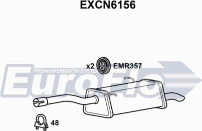 EuroFlo EXCN6156 - Глушитель выхлопных газов, конечный autosila-amz.com