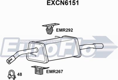 EuroFlo EXCN6151 - Глушитель выхлопных газов, конечный autosila-amz.com