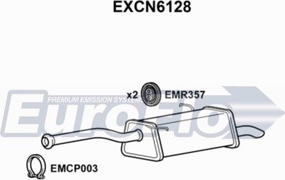 EuroFlo EXCN6128 - Глушитель выхлопных газов, конечный autosila-amz.com