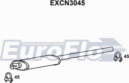 EuroFlo EXCN3045 - Средний глушитель выхлопных газов autosila-amz.com