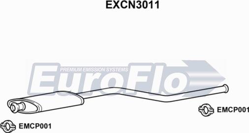 EuroFlo EXCN3011 - Средний глушитель выхлопных газов autosila-amz.com