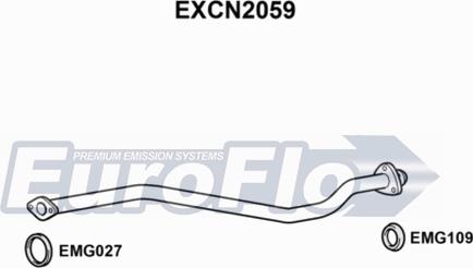 EuroFlo EXCN2059 - Труба выхлопного газа autosila-amz.com