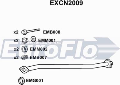 EuroFlo EXCN2009 - Труба выхлопного газа autosila-amz.com