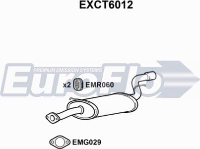 EuroFlo EXCT6012 - Глушитель выхлопных газов, конечный autosila-amz.com