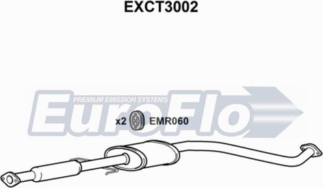 EuroFlo EXCT3002 - Средний глушитель выхлопных газов autosila-amz.com