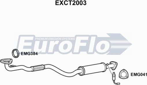 EuroFlo EXCT2003 - Труба выхлопного газа autosila-amz.com