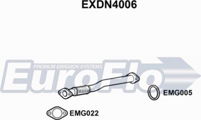 EuroFlo EXDN4006 - Труба выхлопного газа autosila-amz.com