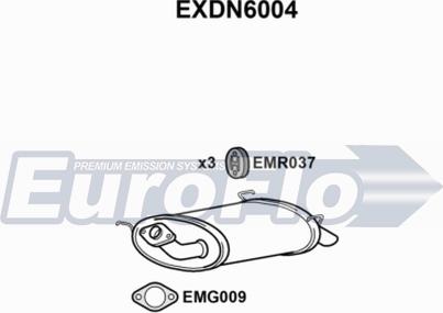 EuroFlo EXDN6004 - Глушитель выхлопных газов, конечный autosila-amz.com