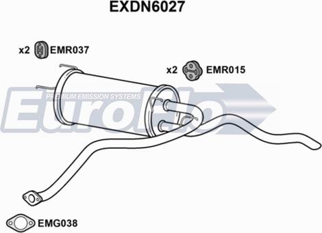 EuroFlo EXDN6027 - Глушитель выхлопных газов, конечный autosila-amz.com