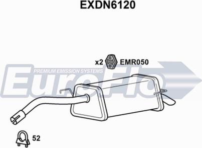 EuroFlo EXDN6120 - Глушитель выхлопных газов, конечный autosila-amz.com