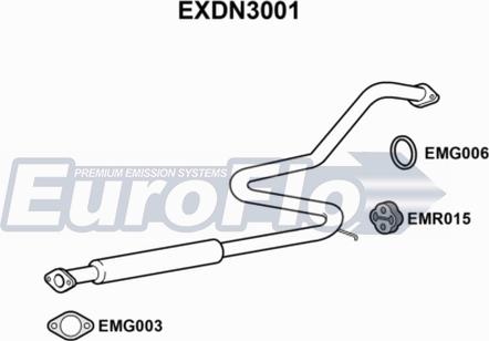 EuroFlo EXDN3001 - Средний глушитель выхлопных газов autosila-amz.com