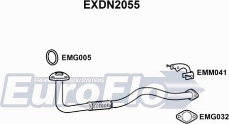 EuroFlo EXDN2055 - Труба выхлопного газа autosila-amz.com