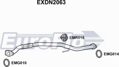 EuroFlo EXDN2063 - Труба выхлопного газа autosila-amz.com