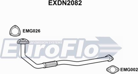 EuroFlo EXDN2082 - Труба выхлопного газа autosila-amz.com