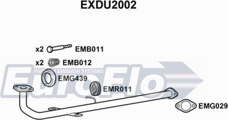 EuroFlo EXDU2002 - Труба выхлопного газа autosila-amz.com