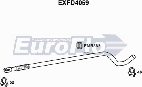 EuroFlo EXFD4059 - Труба выхлопного газа autosila-amz.com