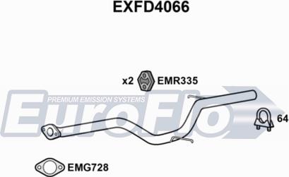 EuroFlo EXFD4066 - Труба выхлопного газа autosila-amz.com