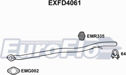 EuroFlo EXFD4061 - Труба выхлопного газа autosila-amz.com