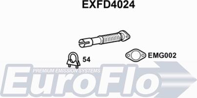 EuroFlo EXFD4024 - Труба выхлопного газа autosila-amz.com