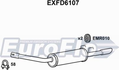 EuroFlo EXFD6107 - Глушитель выхлопных газов, конечный autosila-amz.com