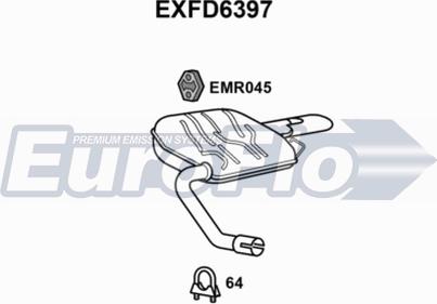 EuroFlo EXFD6397 - Глушитель выхлопных газов, конечный autosila-amz.com