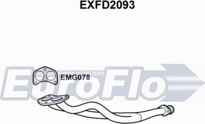 EuroFlo EXFD2093 - Труба выхлопного газа autosila-amz.com