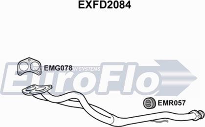 EuroFlo EXFD2084 - Труба выхлопного газа autosila-amz.com