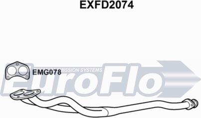 EuroFlo EXFD2074 - Труба выхлопного газа autosila-amz.com