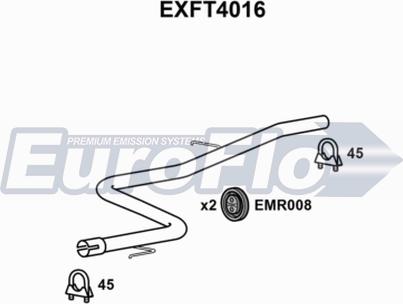 EuroFlo EXFT4016 - Труба выхлопного газа autosila-amz.com