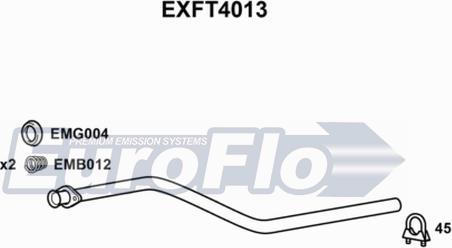 EuroFlo EXFT4013 - Труба выхлопного газа autosila-amz.com