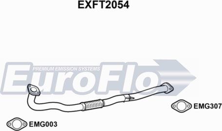 EuroFlo EXFT2054 - Труба выхлопного газа autosila-amz.com