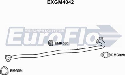 EuroFlo EXGM4042 - Труба выхлопного газа autosila-amz.com