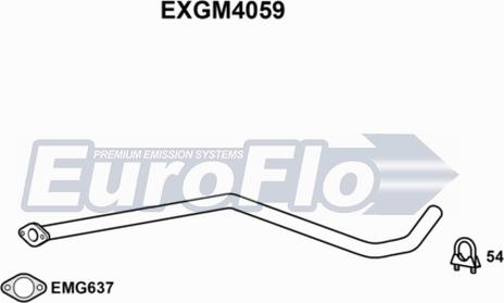 EuroFlo EXGM4059 - Труба выхлопного газа autosila-amz.com