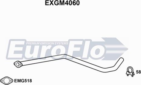 EuroFlo EXGM4060 - Труба выхлопного газа autosila-amz.com