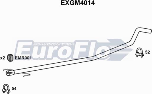EuroFlo EXGM4014 - Труба выхлопного газа autosila-amz.com