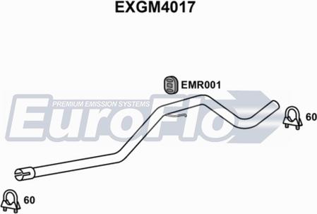 EuroFlo EXGM4017 - Труба выхлопного газа autosila-amz.com
