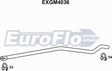 EuroFlo EXGM4036 - Труба выхлопного газа autosila-amz.com