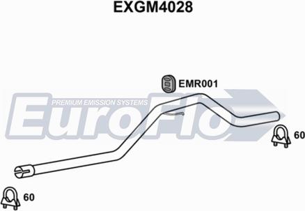 EuroFlo EXGM4028 - Труба выхлопного газа autosila-amz.com