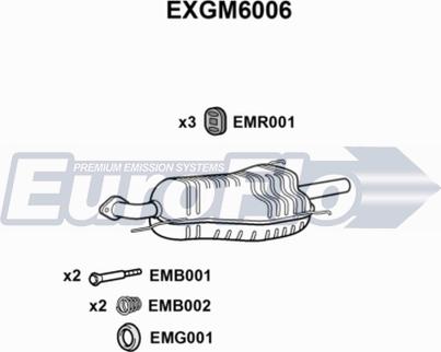 EuroFlo EXGM6006 - Глушитель выхлопных газов, конечный autosila-amz.com