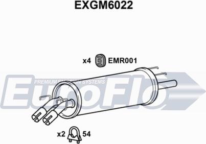 EuroFlo EXGM6022 - Глушитель выхлопных газов, конечный autosila-amz.com