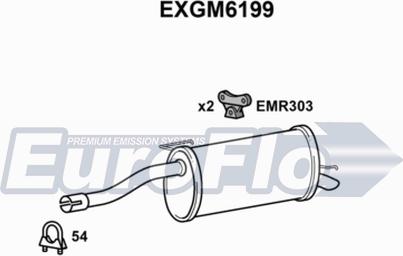 EuroFlo EXGM6199 - Глушитель выхлопных газов, конечный autosila-amz.com