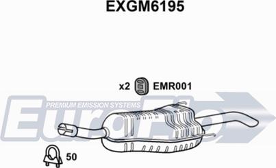 EuroFlo EXGM6195 - Глушитель выхлопных газов, конечный autosila-amz.com