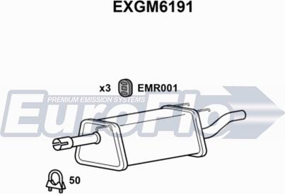 EuroFlo EXGM6191 - Глушитель выхлопных газов, конечный autosila-amz.com