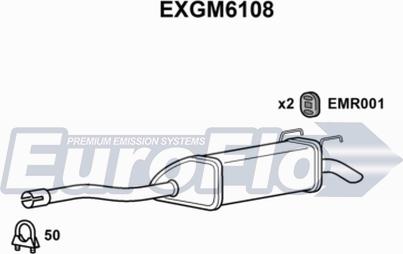 EuroFlo EXGM6108 - Глушитель выхлопных газов, конечный autosila-amz.com