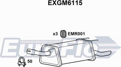 EuroFlo EXGM6115 - Глушитель выхлопных газов, конечный autosila-amz.com